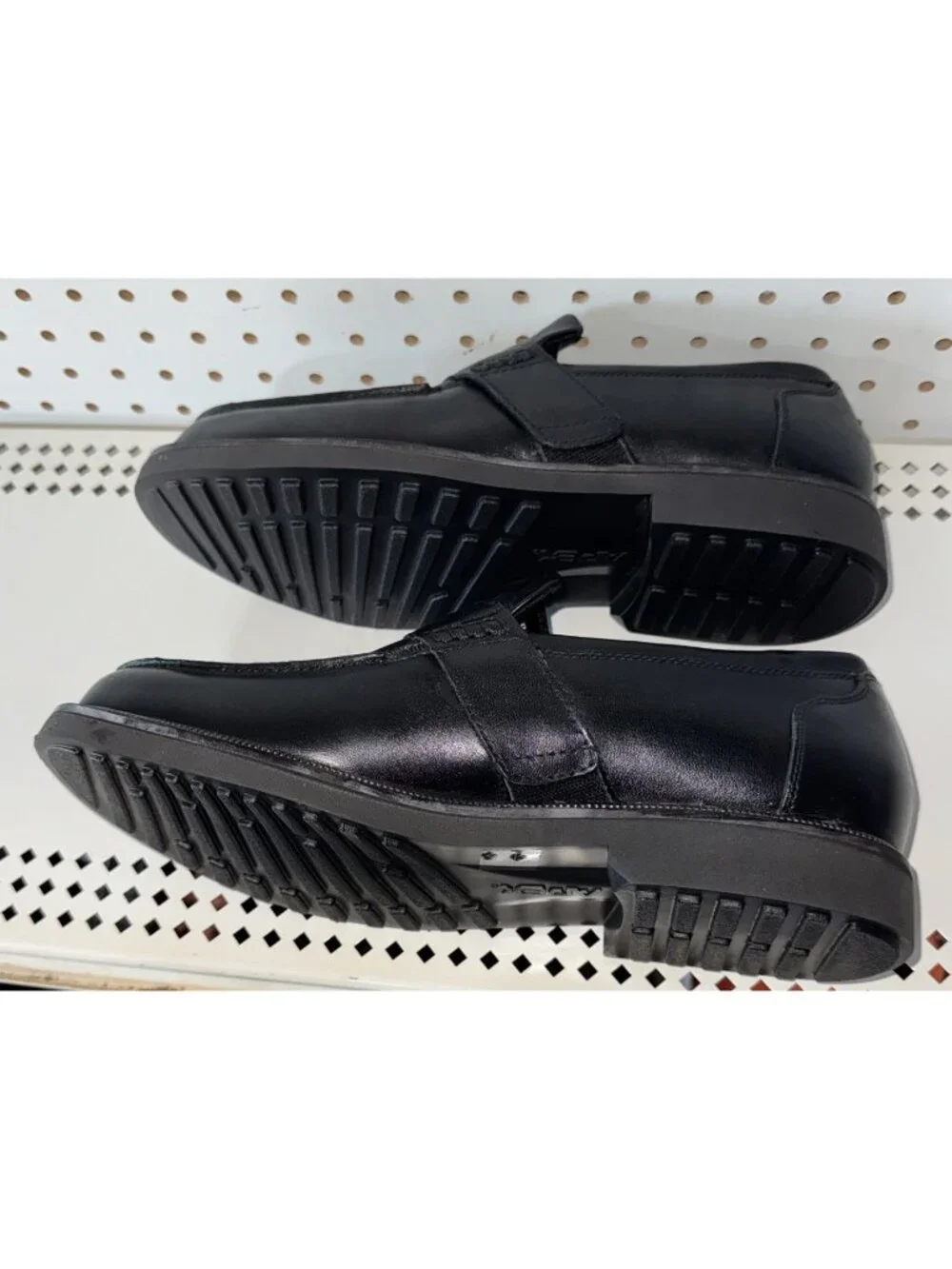 Apex Lexington Mens Leather Diabetic Orthopedic Strap Loafers Shoes Size 10 WIDE